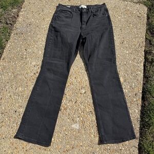 Reformation Jeans Black High Rise Peyton Bootcut Jeans  Women's 31